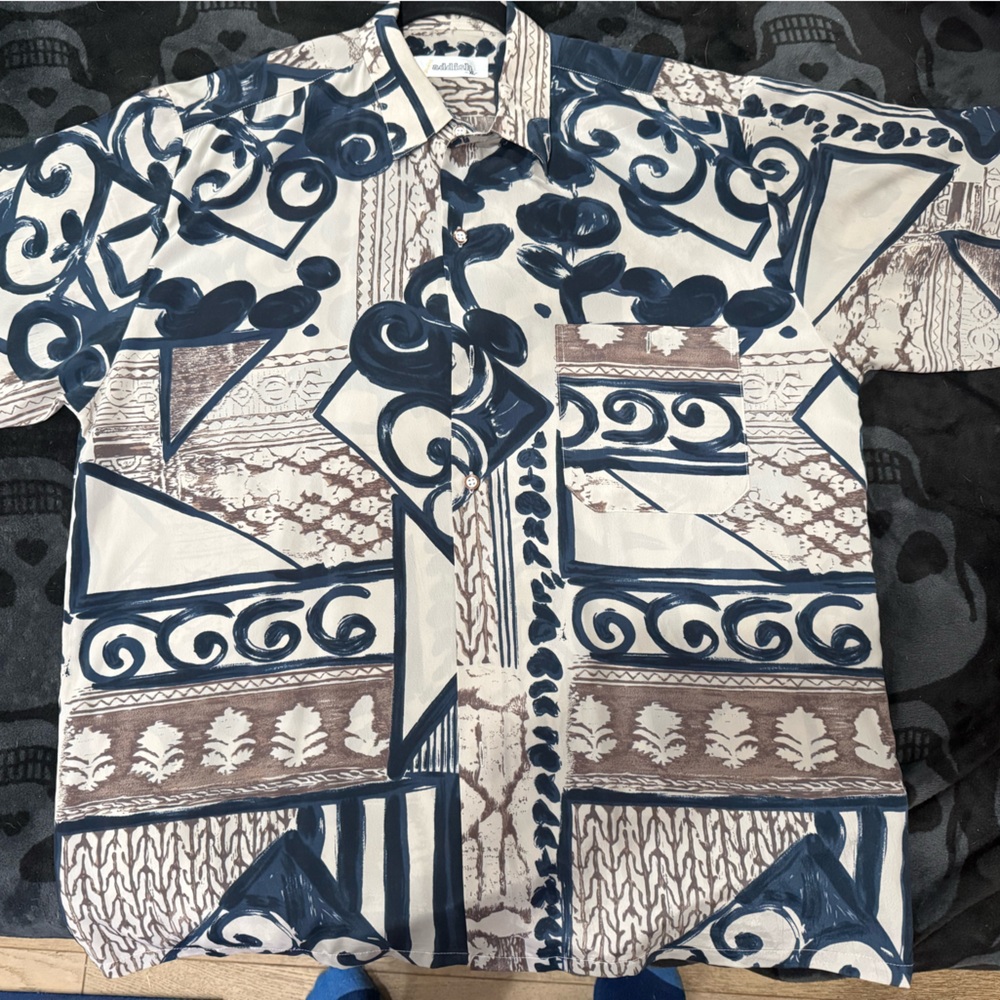 Men’s button up Brand Addish.  Very soft silky material